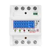 Din Rail 3 Phase 4 Wire Energy Meter AC 380V 100A 50/60Hz Wattmeter KWh Meter