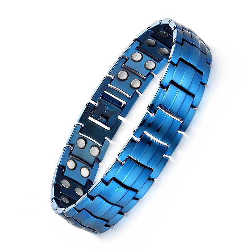 Special Fashion Simple Titanium Steel Bracelet Turtle Back Stainless Steel Bracelet Titanium Magnetic Negative Ion Energy Men’s Bracelet