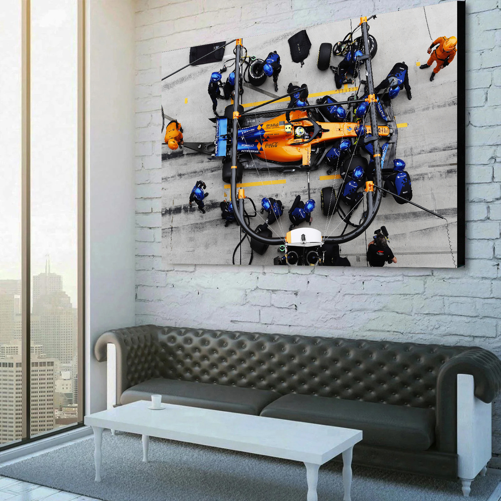 Lando Norris McLaren MCL34 Pitstop Canvas Wall Art 