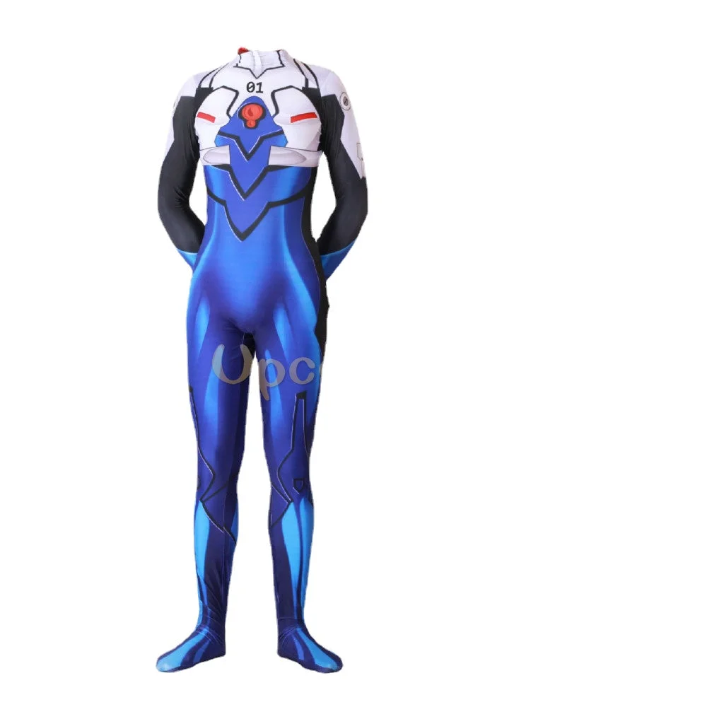 Neon Genesis Evangelion Ikari Shinji EVA Jumpsuit Cosplay Costume