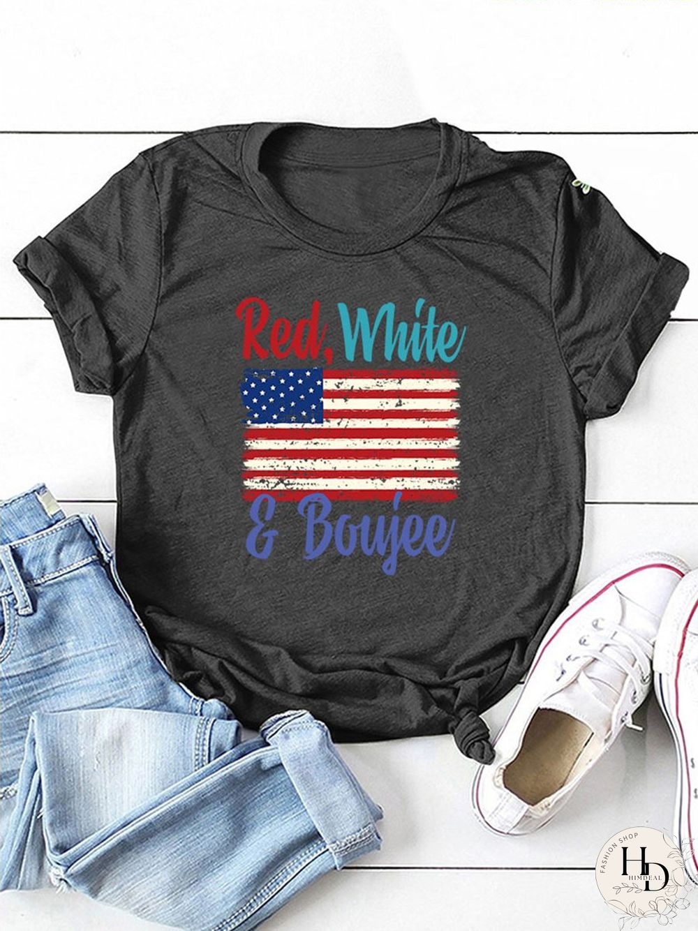 Lettered Print T-shirt P13256