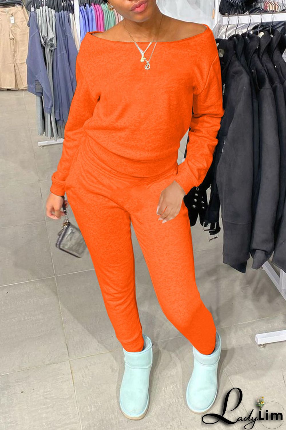 Grey Casual Solid Patchwork O Neck Long Sleeve Two Pieces