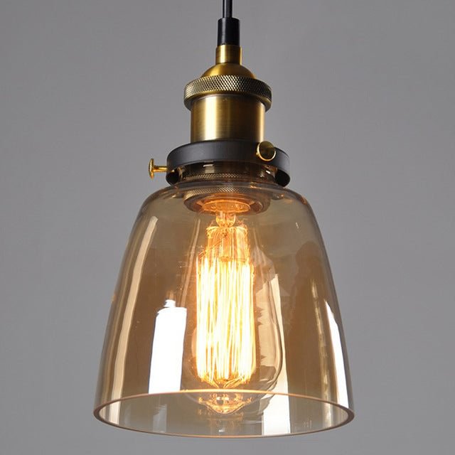 Vintage Pendant Lights Glass Pendant Lamps Loft Industrial Hang Lamp Smoky Grey Lamparas De Techo Colgante Modern Lustre Pendent