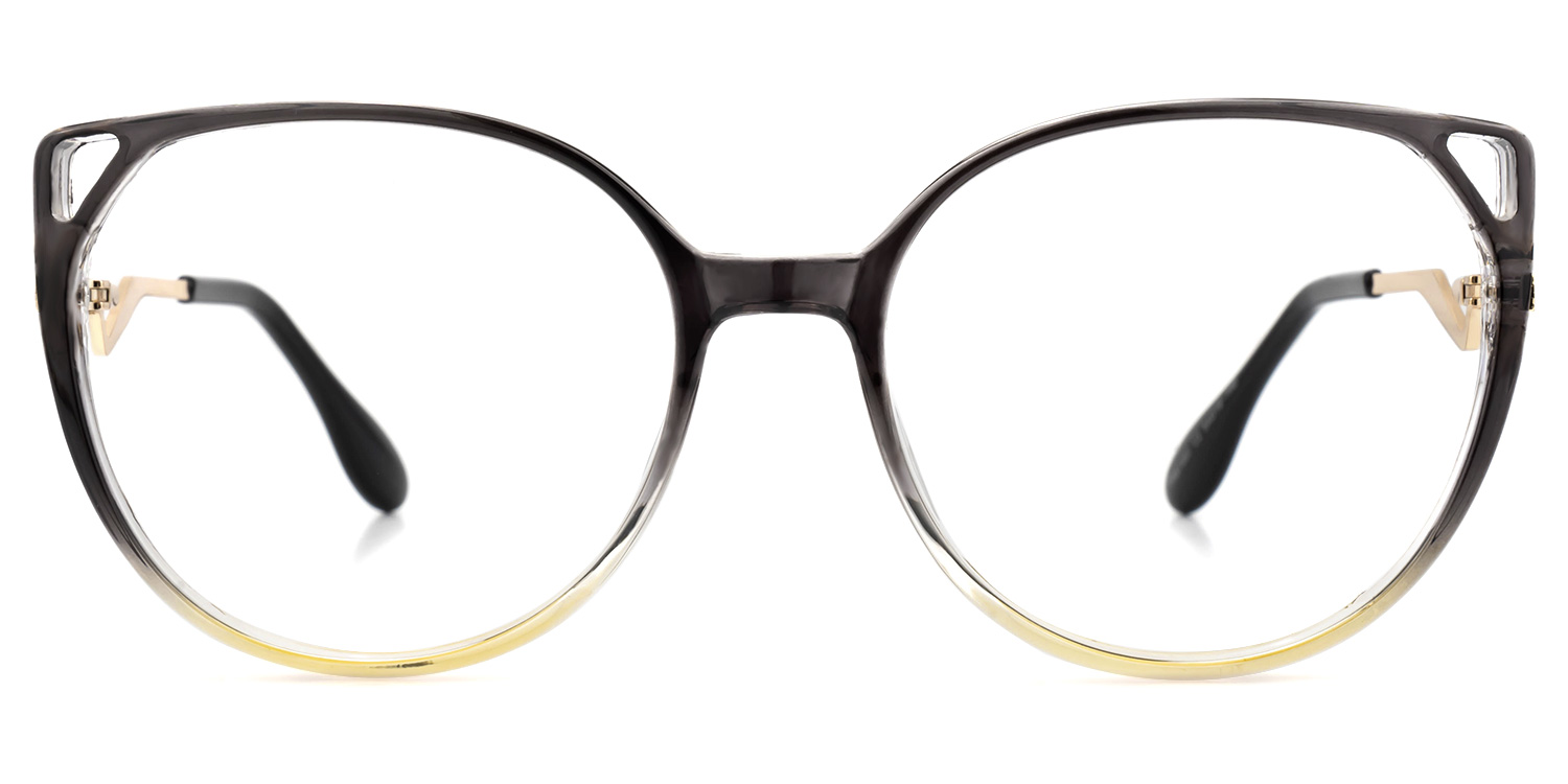 Hinkson Braun-Gelb Cateye Brille Braun-Gelb