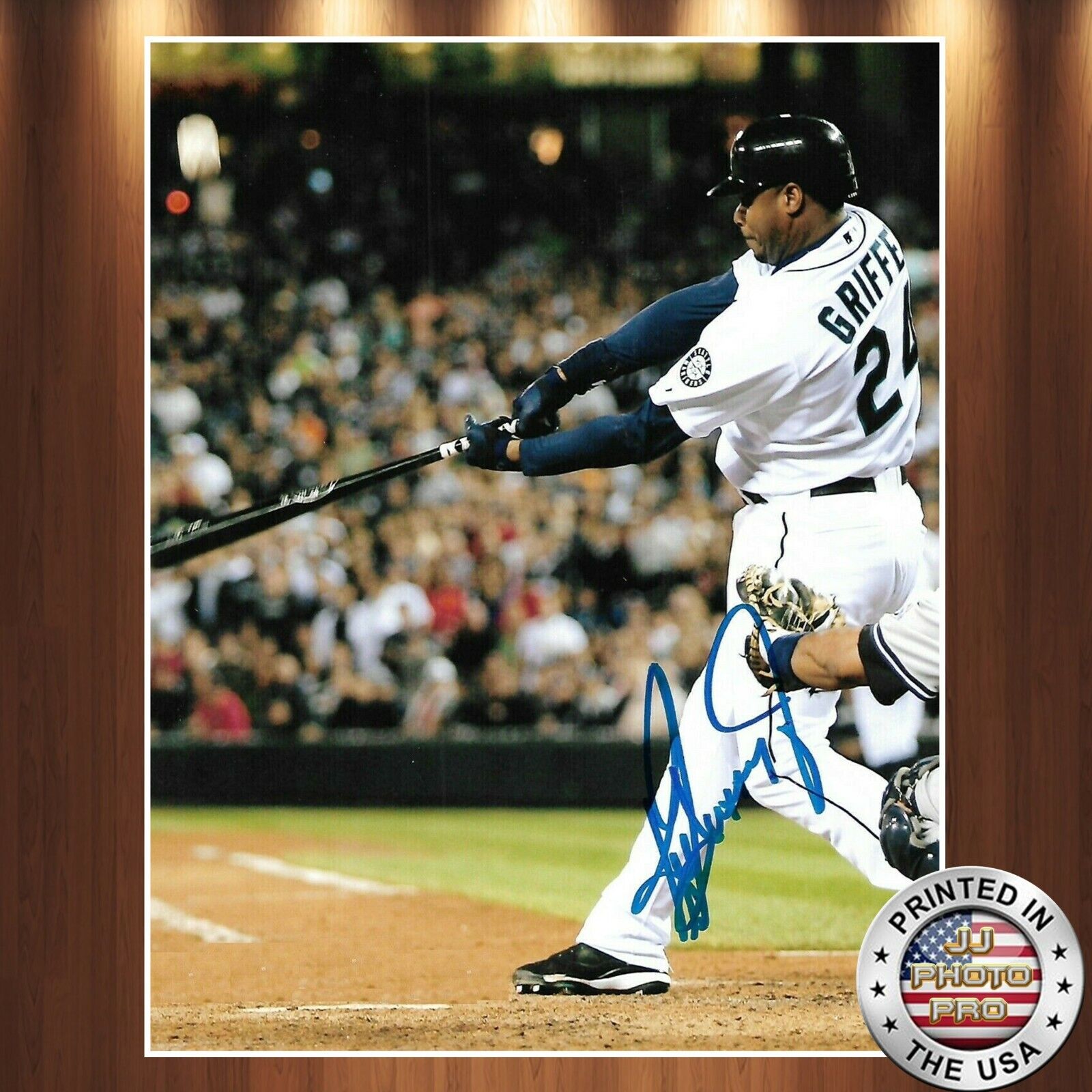 Ken Griffey Jr. Autographed Signed 8x10 Photo Poster painting (HOF Mariners) REPRINT