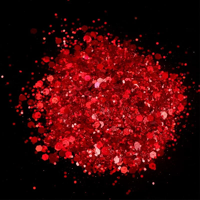 50G Big Bag Nail Sequins Big Hexagon Hybrid Laser Nail Sequin Glitter Nail DIY Decoration Nail Salon Supplies Tools