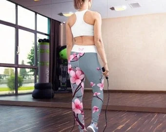 pornhint Pornhint Yoga Leggings - Cherry Blossom