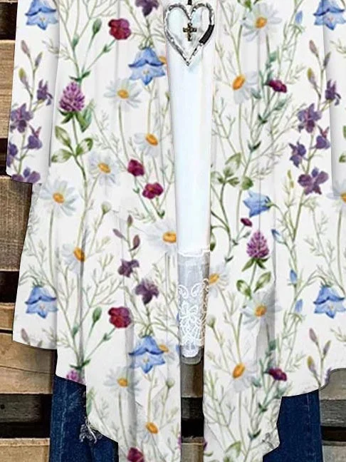 Women Half Sleeve V-neck Solid Color Dress