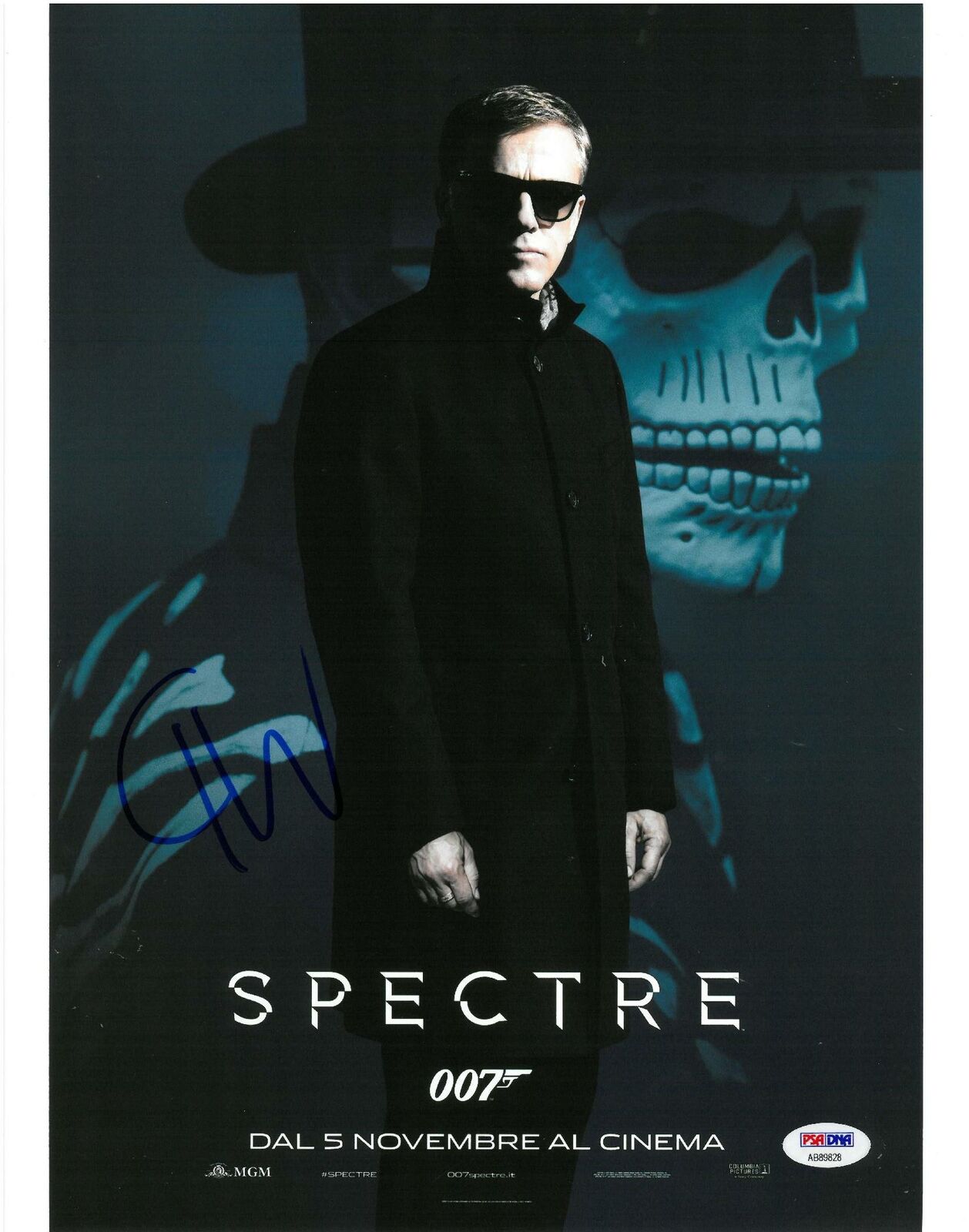 Christoph Waltz Signed Spectre 007 Autographed 11x14 Photo Poster painting PSA/DNA #AB89828