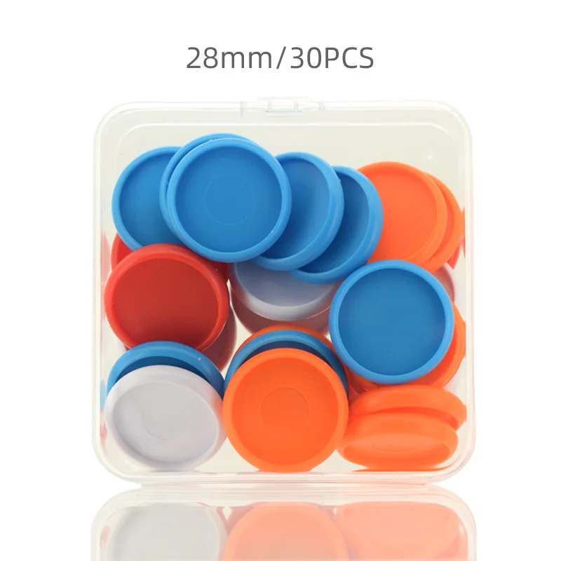 Fromthenon 30/50PCS Colorful Binder Rings Mushroom Hole Loose Leaf Planner Ring Binding Supplies Notebook Plastic Disc Buckle