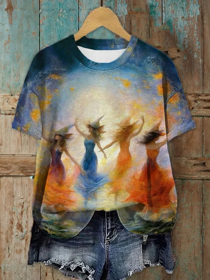 Women's Witch Print T-Shirt
