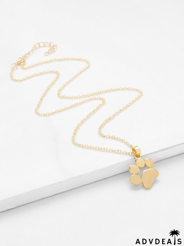 Footprint Pendant Necklace