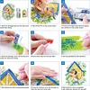 DIY Diamond Painting Clear Acrylic Frame Desktop Ornament with Display Stand, Craft Decor Kits
