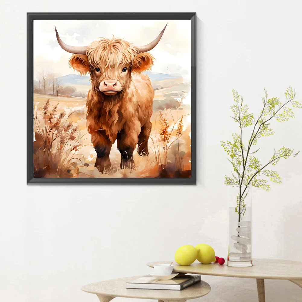Diamond Painting - Full Round Drill - Highland Yak(Canvas|30*30cm)