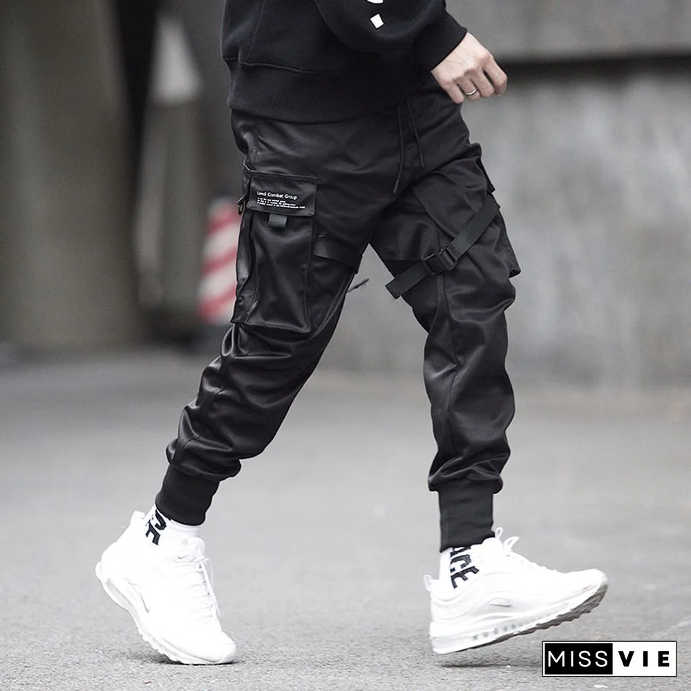 Multi-Pocket Drawstring Loose Casual Sports Pants