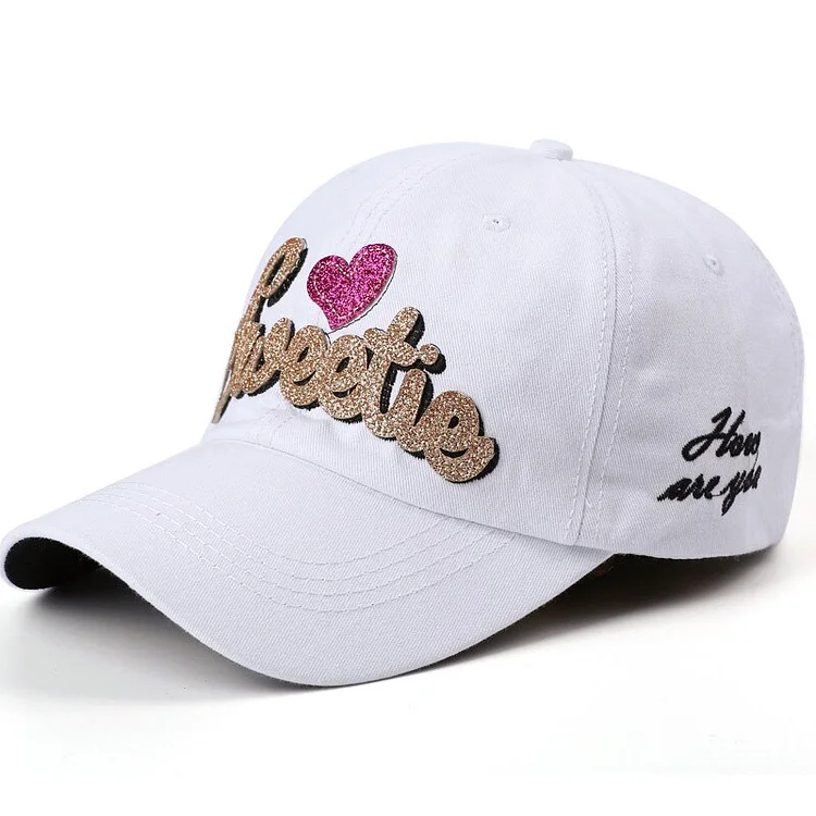 Sweet Letters Embroidered Baseball Cap For Women Girl Soft Cotton Snapback Outdoor Sun Visor Hat Casual Sports Trucker Caps