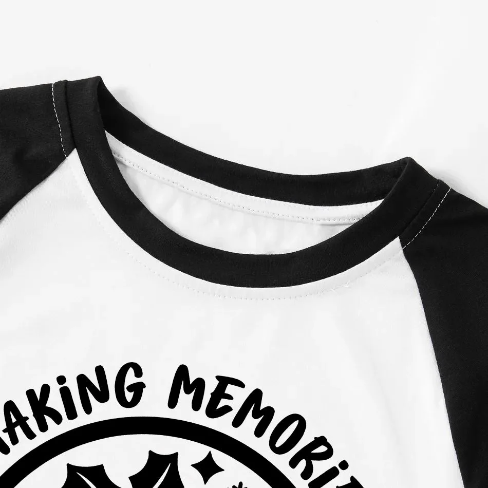 Christmas Make Memories Together 2024 Print Green & Black & White Plaid Family Matching Pajamas With Dog bandana