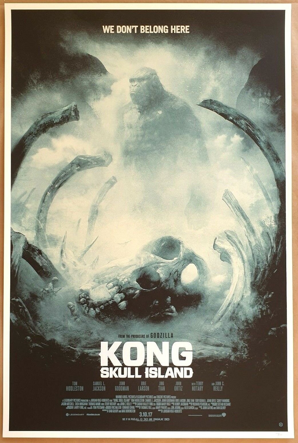 KARL FITZGERALD We Don't Belong Here KING KONG: SKULL ISLAND Screen Print Poster