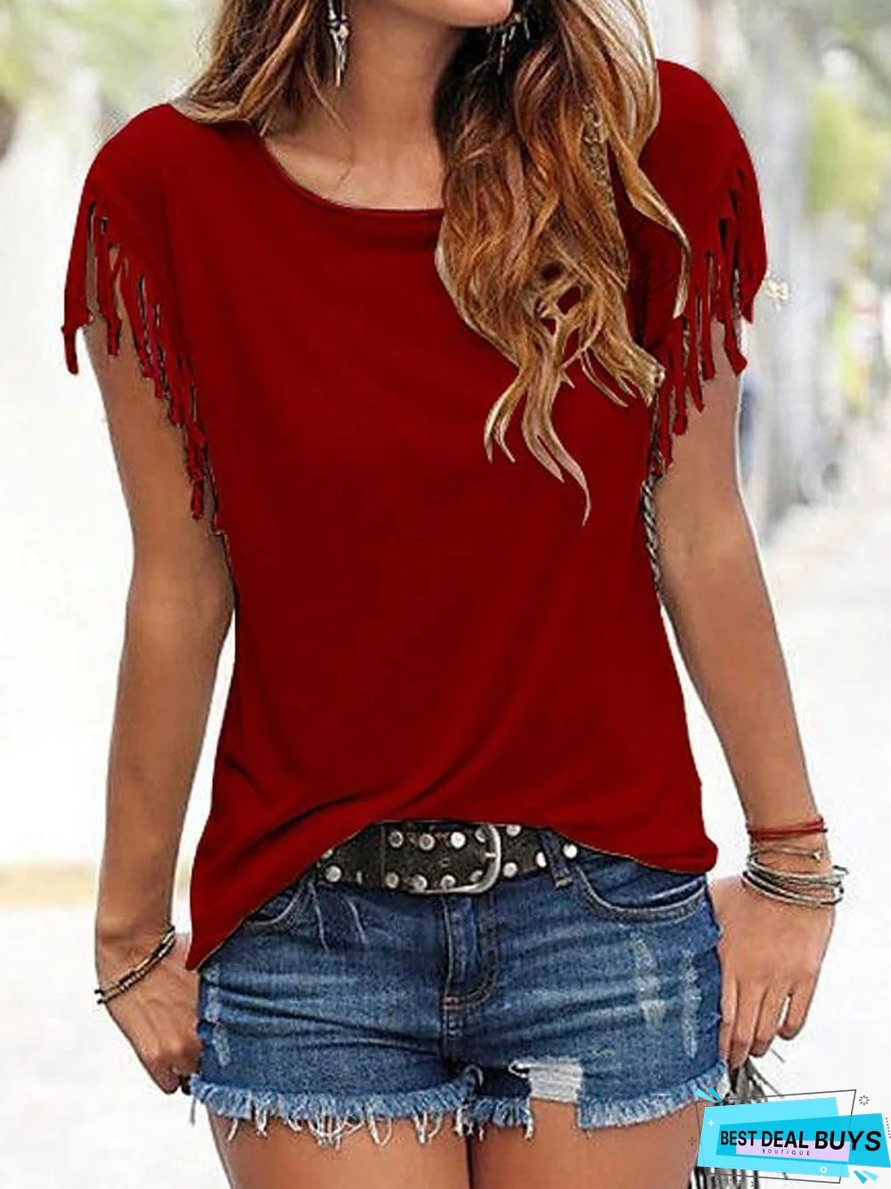 Women's Plus Size Blouse Shirt Color Block Plain Fashion Round Neck Tops Basic Top White Black Purple-827