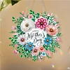 Diamond Painting Mother Day Wreath Pendant For Window Door Garden Decor