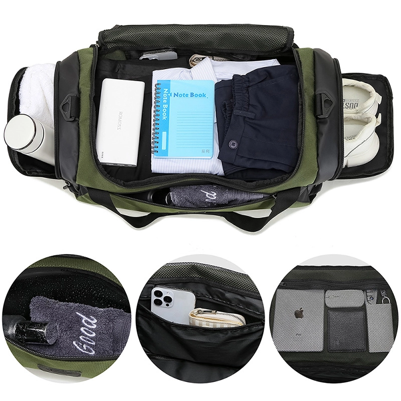 Gym Bag Men’s Multifunctional Short-distance Travel Bag Portable Large Capacity Shoulder Bag Dry And Wet Separate Luggage Bag Portable