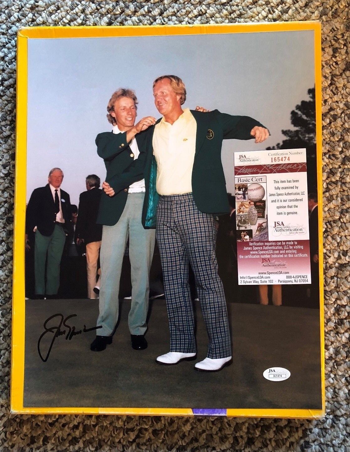 JACK NICKLAUS SIGNED 11 X 14 MASTERS Photo Poster painting JSA CERTIFIED