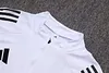 Joyfball 2025 Germany Half-Pull Training Suit White Football Shirt 1:1 Thai Quality