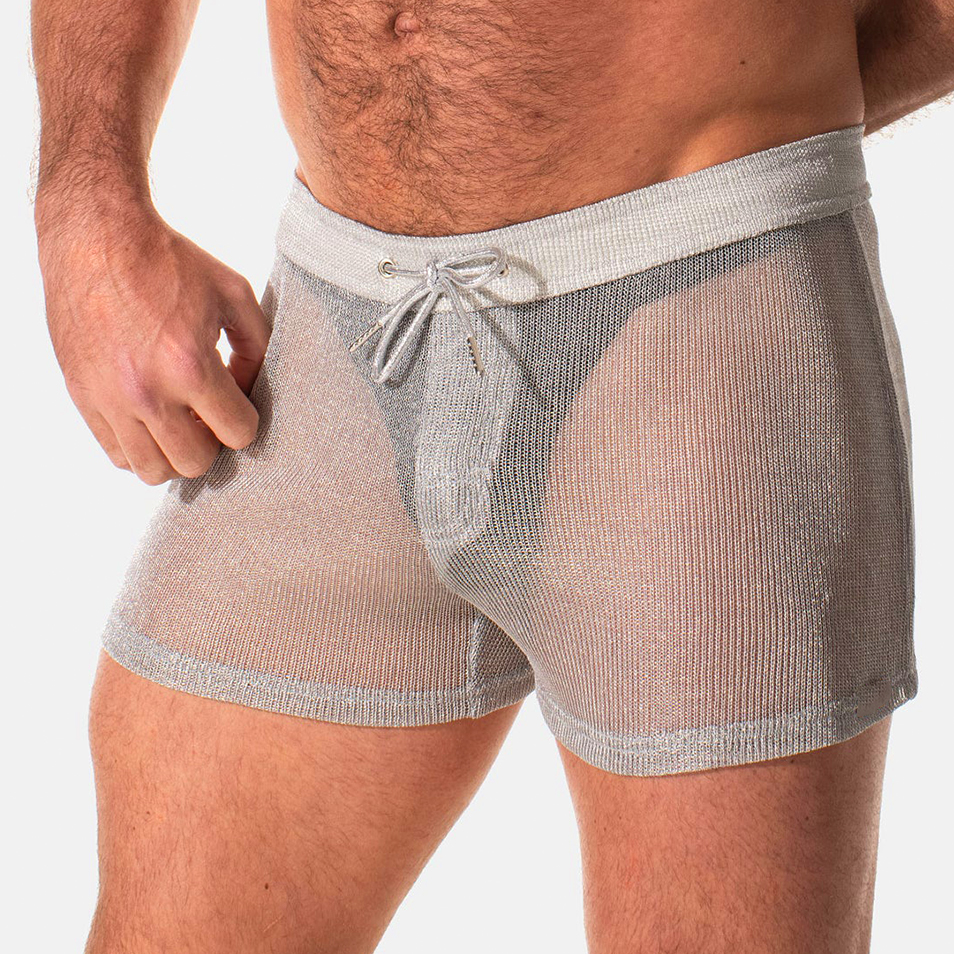 Men's Mesh See-through Sexy Mini Shorts / TECHWEAR CLUB / Techwear