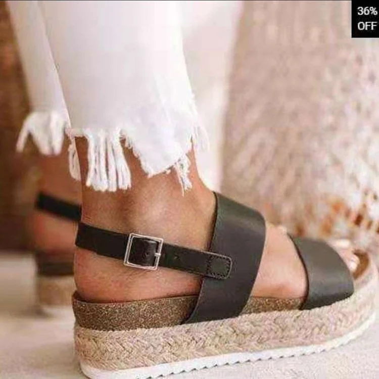 Thick - Soled Casual Leather Sandals