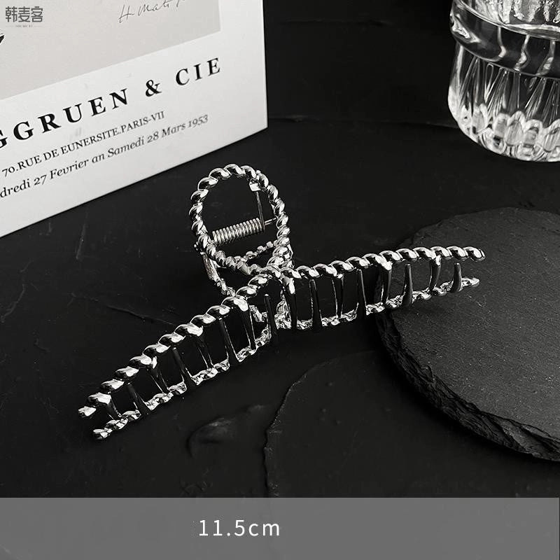 Casual Minimalist Women’s Star Solid Color Alloy Metal Hollow Out Hair Clip Hairpin Hair Claws