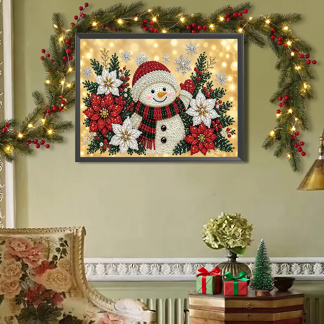 Pearl Painting Kit for Adults Christmas Snowman 15.75x11.81in