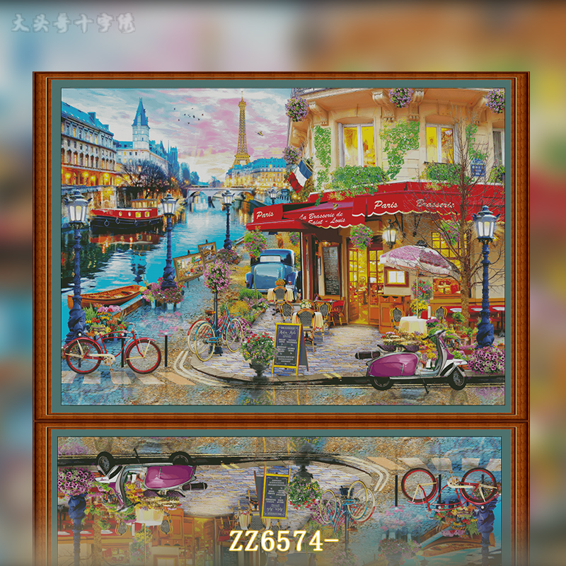[ZZ6574-Paris Pickup] Cross Stitch 2024 New Living Room Bedroom European Oil Painting Landscape Painting Painting Fairy Cross Stitch