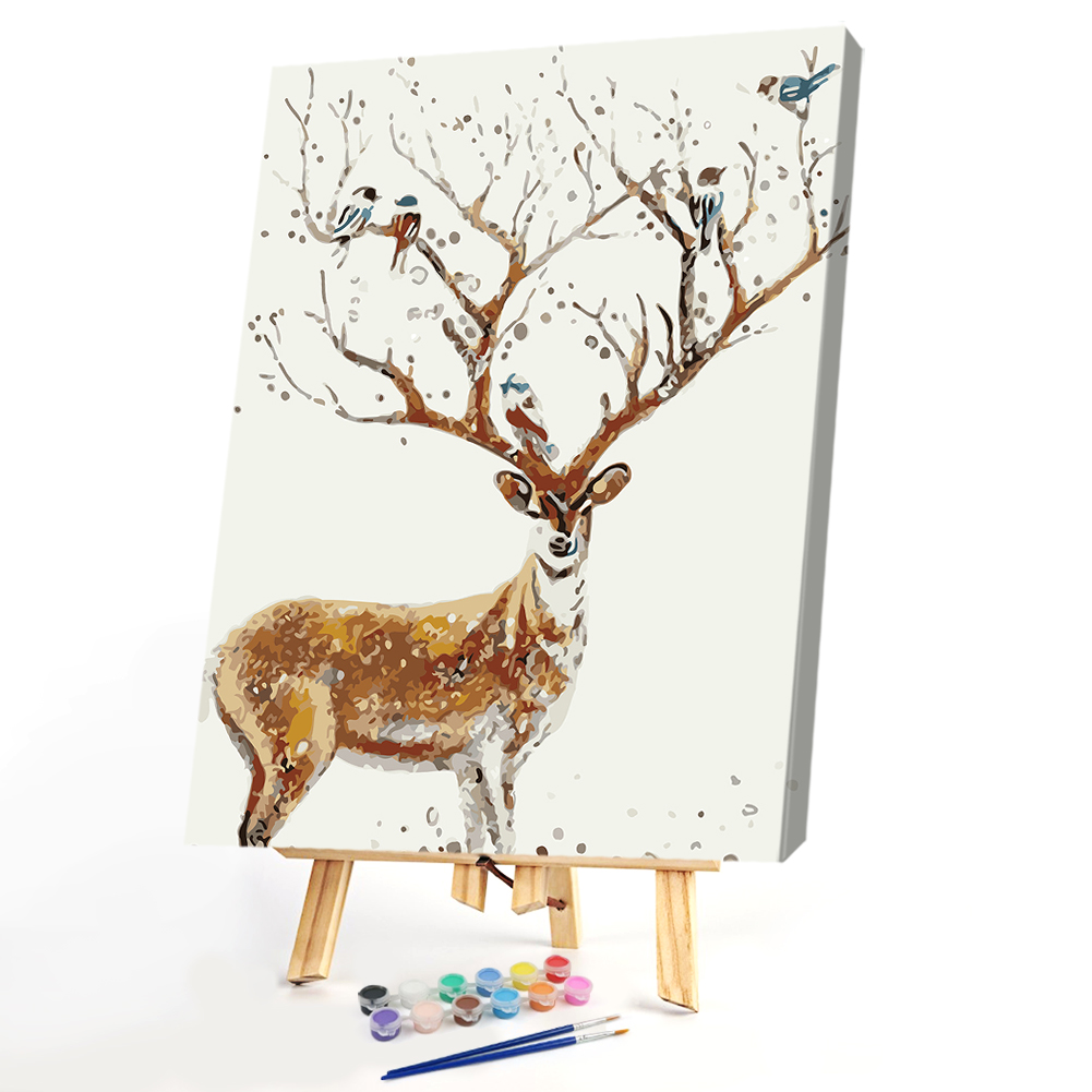 

40x50cm - Paint By Numbers Sika Deer Animal, 501 Original