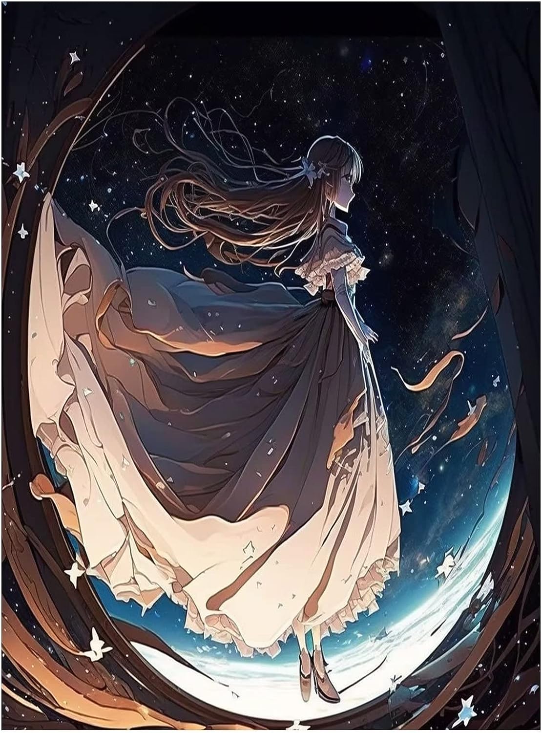 Living Room Art, Ocean Wall Art, Anime Girl Frameless Canvas Wall Art, Artwork, Wall Art For Kitchen, Beach Painting, Prints Wall Art, Living Room Artwork For Wall 12 inch  W x 18 inch  H Anime Girl 1