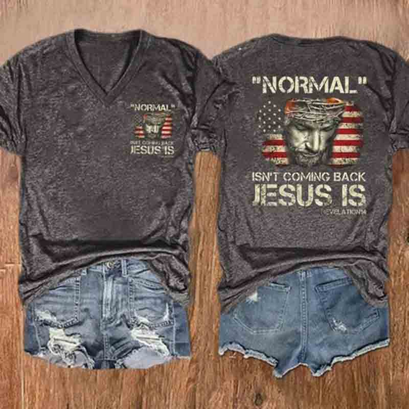 Comstylish Normal Isnt Coming Back Jesus Is T-Shirt