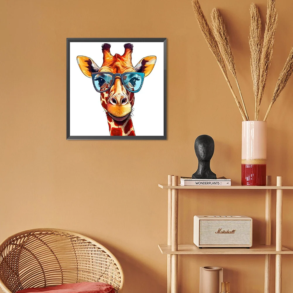 Diamond Painting - Full Round Drill - Giraffe(Canvas|30*30cm)