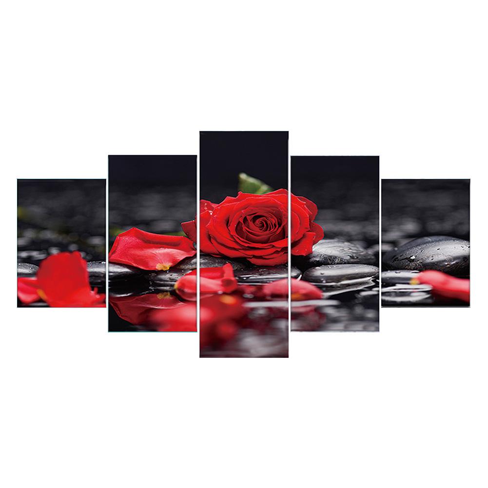 

5pcs Rose - Round Drill Diamond Painting - 95*45CM (Multi Big Size), 501 Original
