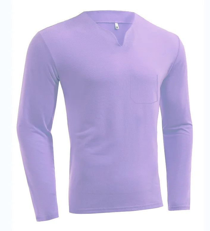 Uveng Uveng New Hot Fitness Plus-Size Sports T-Shirt Men's Elastic Comfortable Long-Sleeved Autumn V-Neck