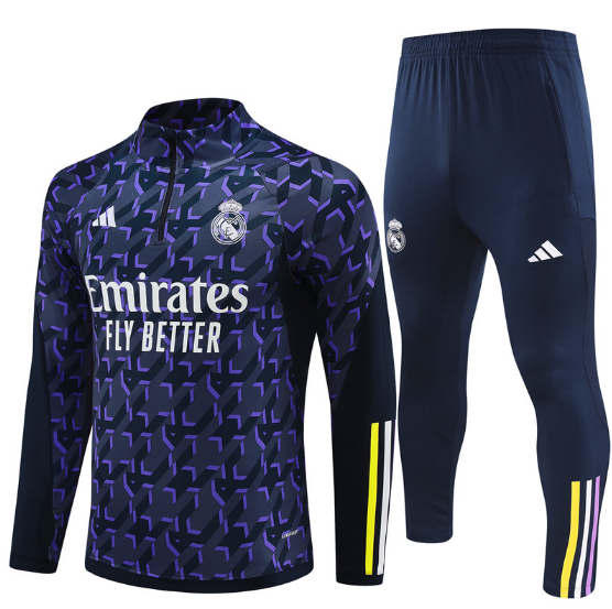 23/24 Real Madrid Half-Pull Training Kit Football Thai Quality