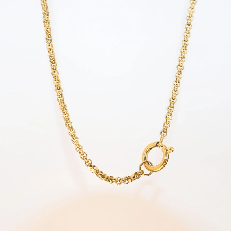 1 Piece 4*4mm Titanium Steel Birthstone 18K Gold Plated Geometric Pendant Chain Jewelry Accessories