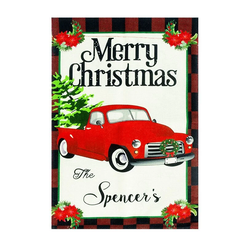 Merry Christmas Garden Flag Porch Door Banner Hanging Ornament Outdoor Christmas Decorations For Home Xmas Navidad 2021 New Year