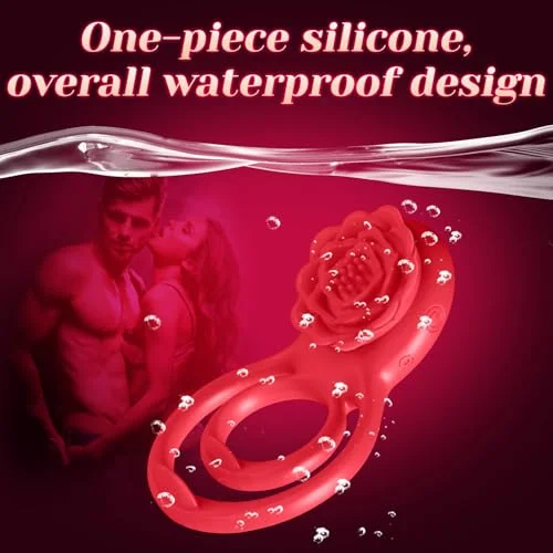 Florion &ndash; Rose Vibrating Delay Cock Ring | Dual Stimulation & Time-controlled Pleasure For Couples