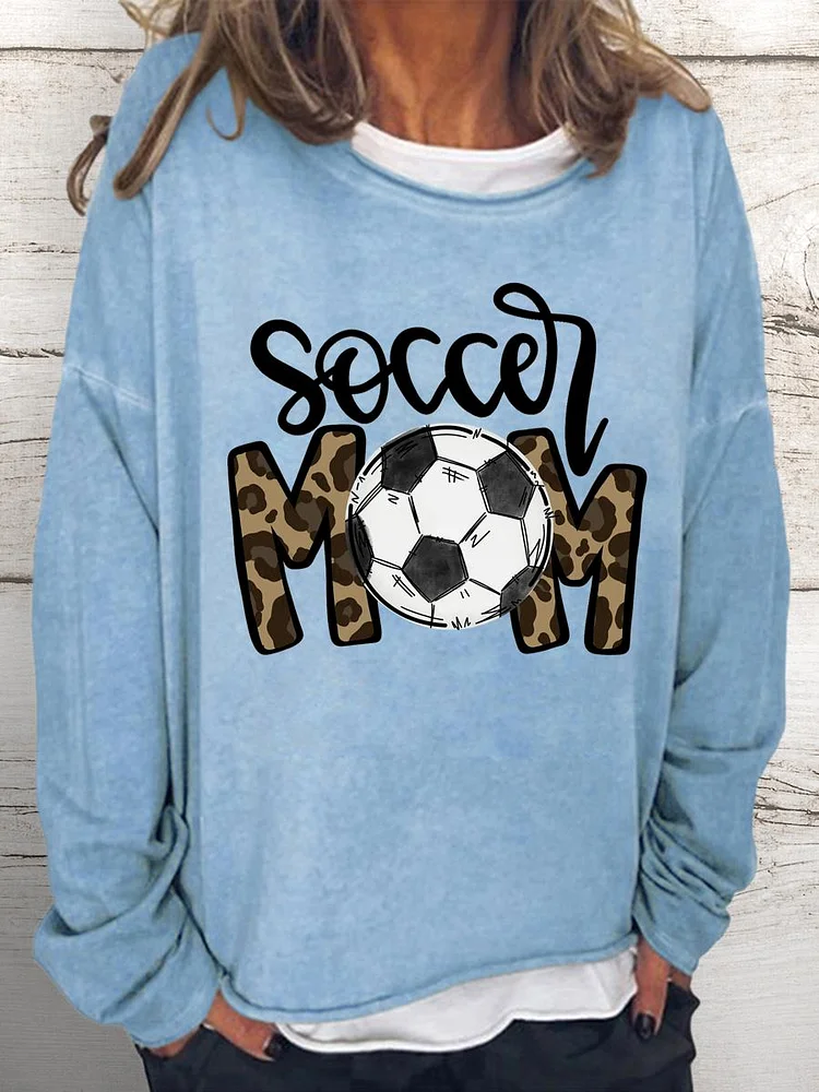 Soccer Mom Women Loose Sweatshirt-Annaletters