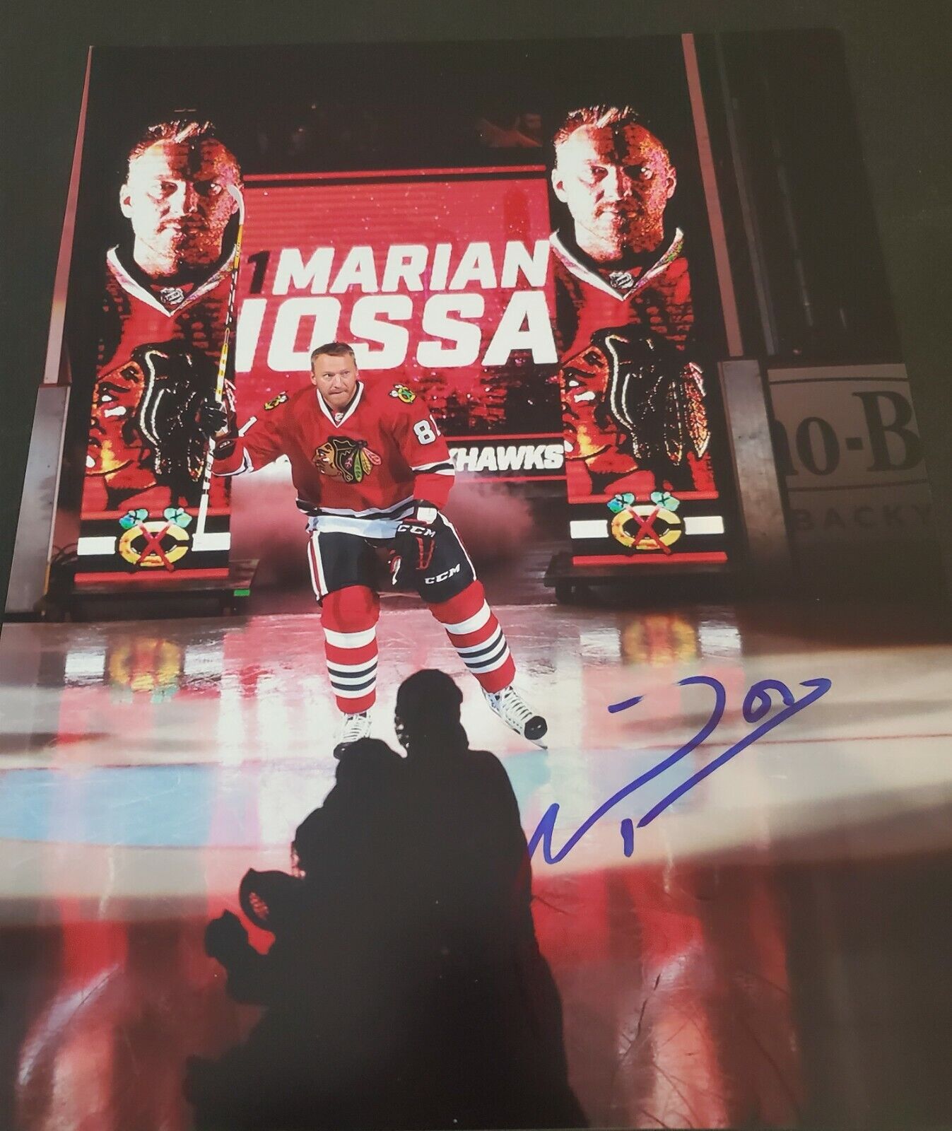 Signed 11x14 MARIAN HOSSA CHICAGO BLACKHAWKS Autographed Photo Poster painting - COA