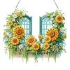 Diamond Painting Acrylic Sunflower Window Hanging Pendant Home Decor