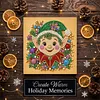 (25x25cm)DIY Pearl Painting Xmas Framed Handmade Pearl Material Art Kit Living Room Decor