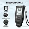 Paint Thickness Gauge Meter Fe/NFe Probe Coating Thickness Gauge with LCD Display for Cars Boat Metal Foil Furniture Accessories