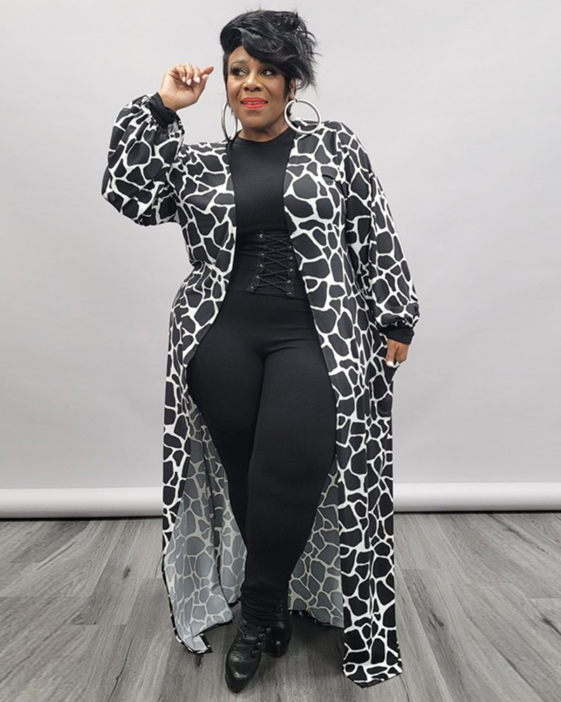 Giraffe Print Duster