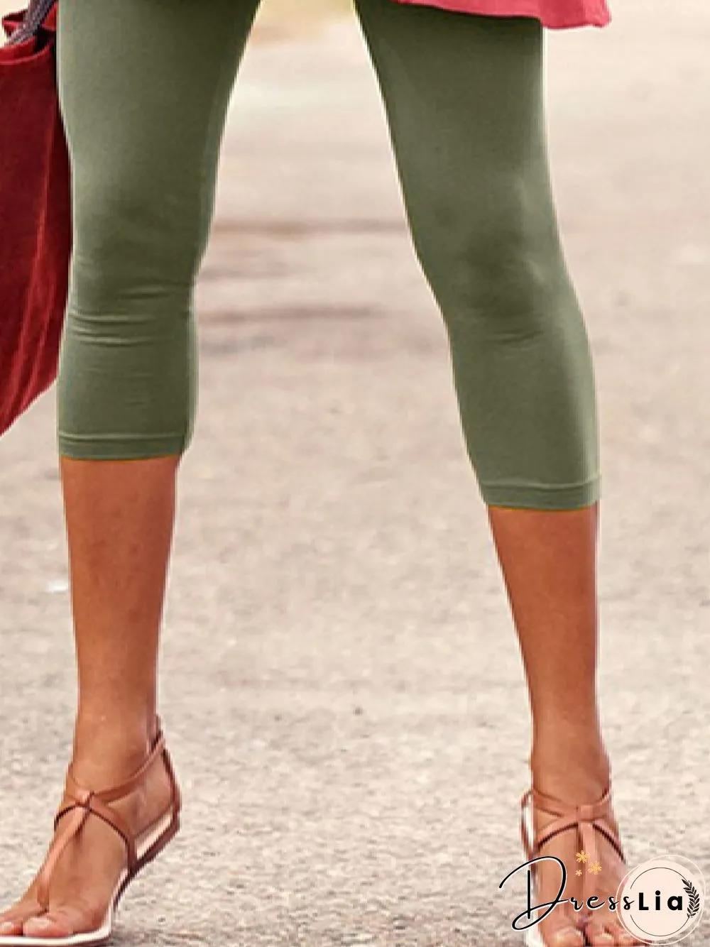 Casual Solid Skinny Leggings