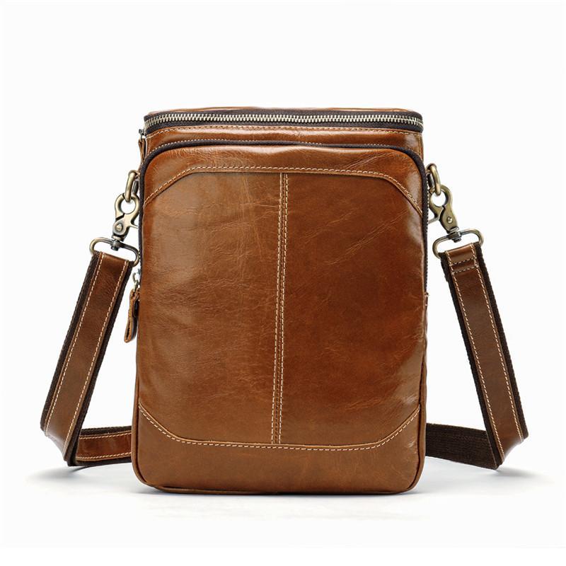 Classic Leather Casual Crossbody Bags Travel Shoulder Packs